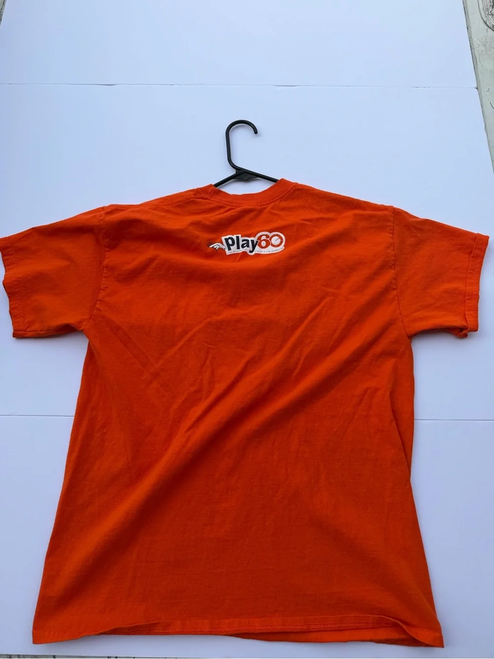 Gildan Orange Short-Sleeve Tee with Camo Ribbon and Horse Logo